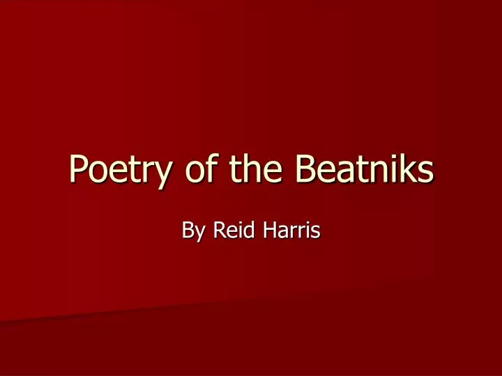 poetry of the beatniks