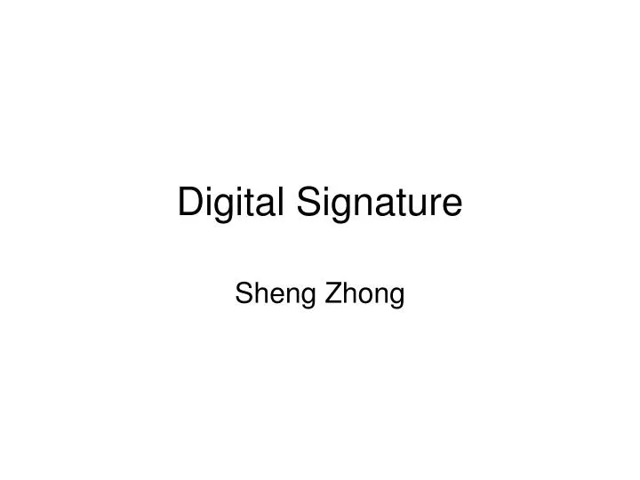 digital signature