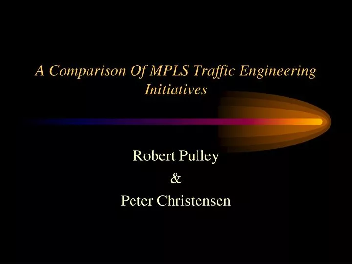 a comparison of mpls traffic engineering initiatives