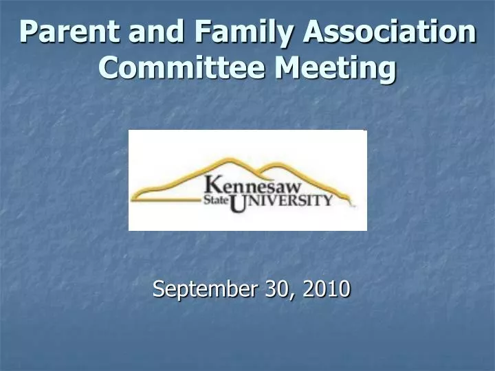 parent and family association committee meeting