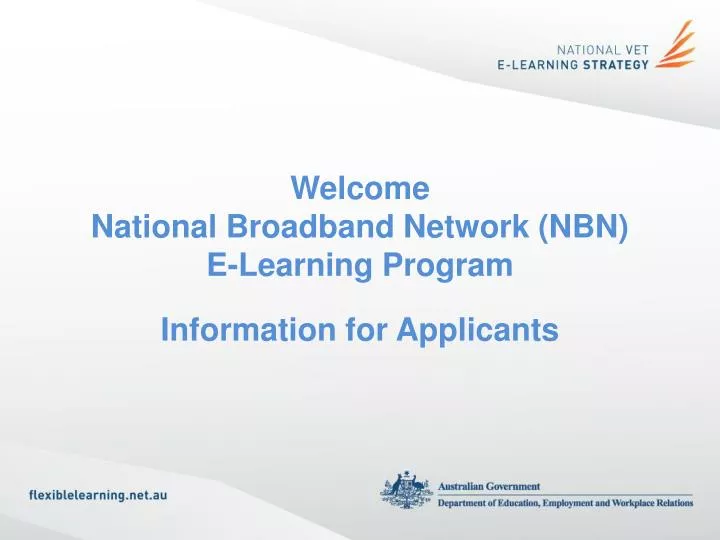 PPT - Welcome National Broadband Network (NBN) E-Learning Program ...