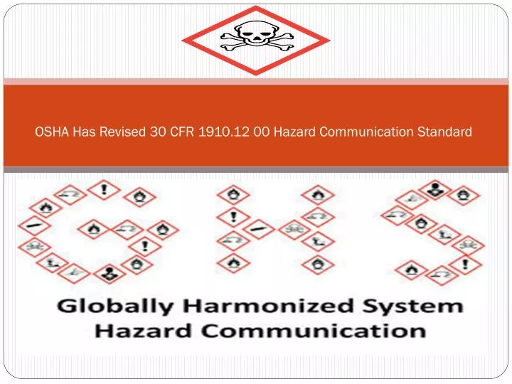 osha has revised 30 cfr 1910 12 00 hazard communication standard