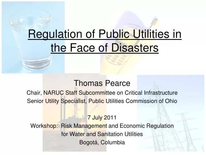 regulation of public utilities in the face of disasters