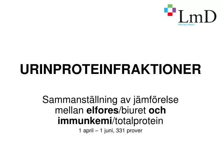 urinproteinfraktioner