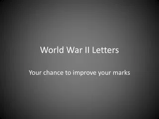 World War II Letters