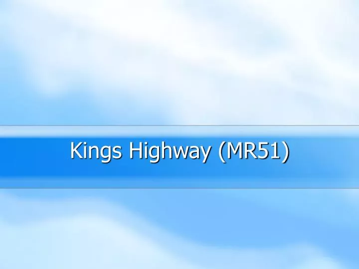 kings highway mr51
