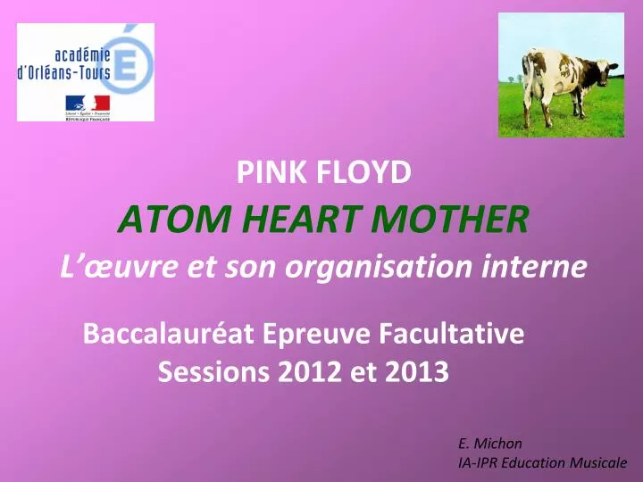 pink floyd atom heart mother l uvre et son organisation interne