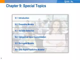 Chapter 9: Special Topics