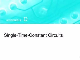 Single-Time-Constant Circuits