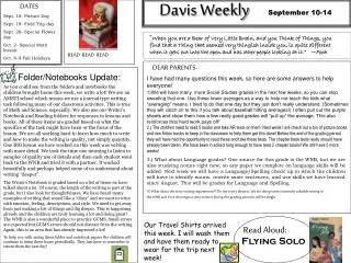 Davis Weekly September 10-14