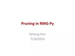 Pruning in RMG- Py