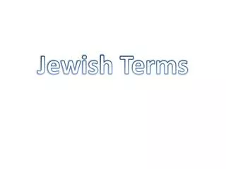 Jewish Terms