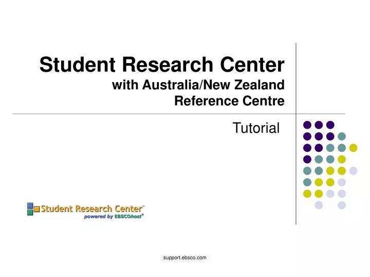 student research center with australia new zealand reference centre