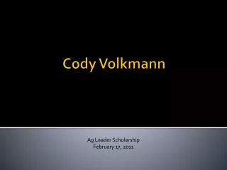 Cody Volkmann