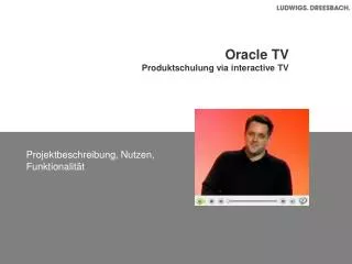 oracle tv produktschulung via interactive tv