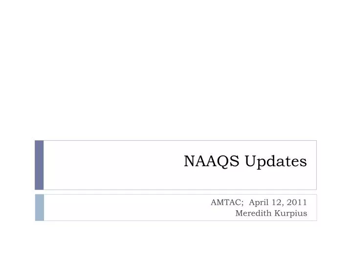 naaqs updates