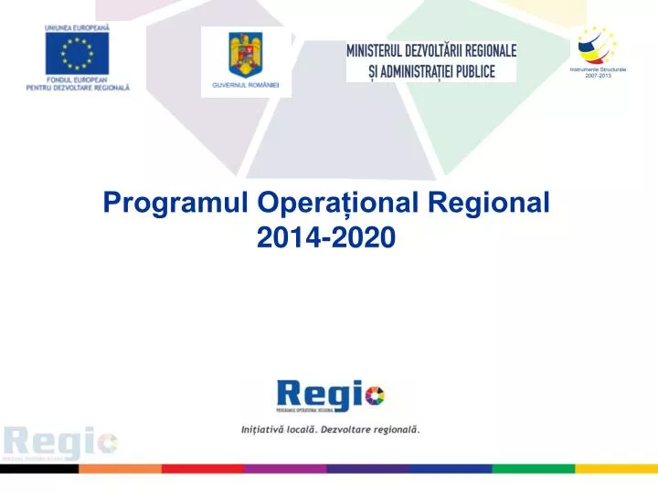 programul opera ional regional 2014 2020