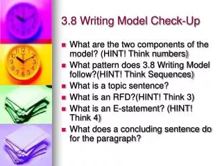 3.8 Writing Model Check-Up