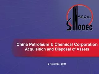 China Petroleum &amp; Chemical Corporation Acquisition and Disposal of Assets