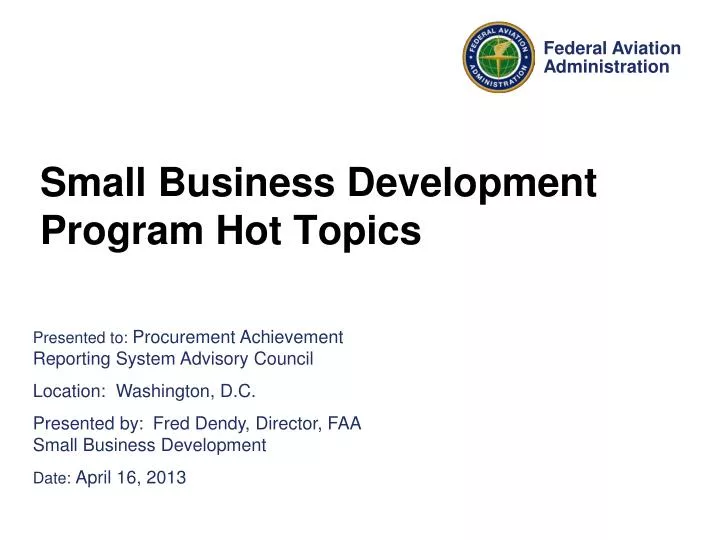 small business development program hot topics