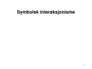 symbolsk interaksjonisme