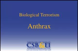 Biological Terrorism Anthrax