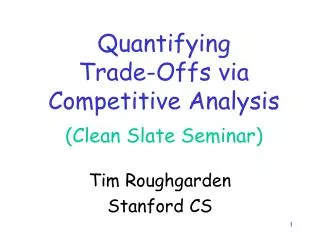 Tim Roughgarden Stanford CS