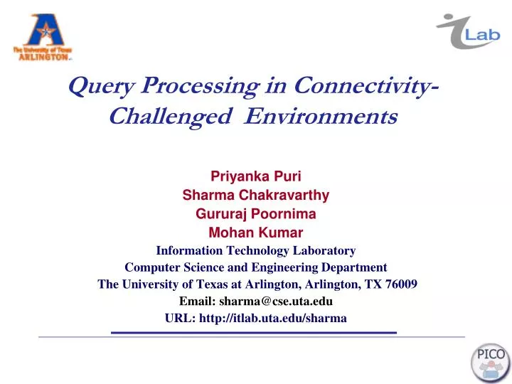 query processing in connectivity challenged environments