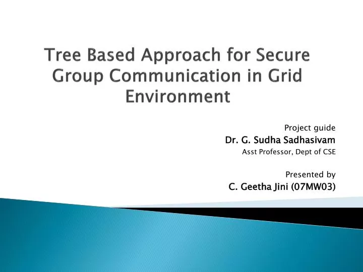 tree based approach for secure group communication in grid environment
