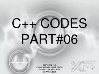 C++ CODES PART#06