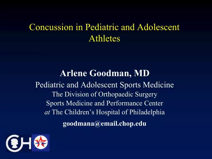 concussion in pediatric and adolescent athletes