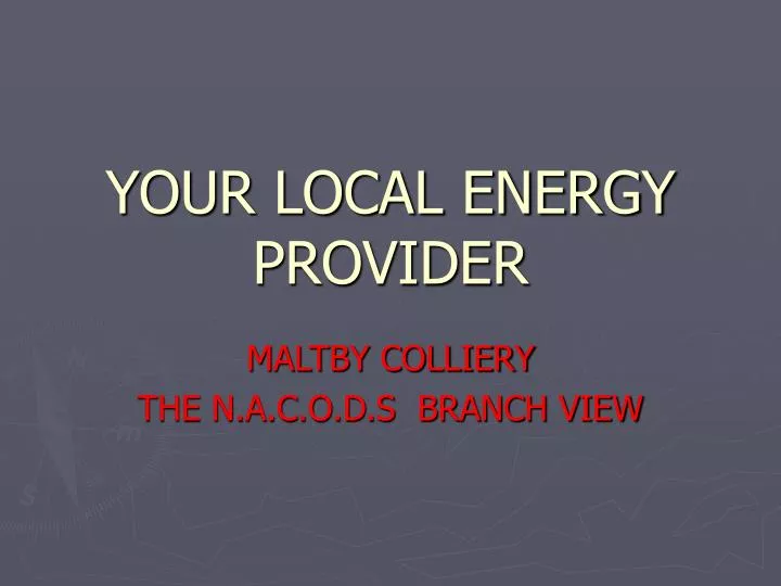 your local energy provider