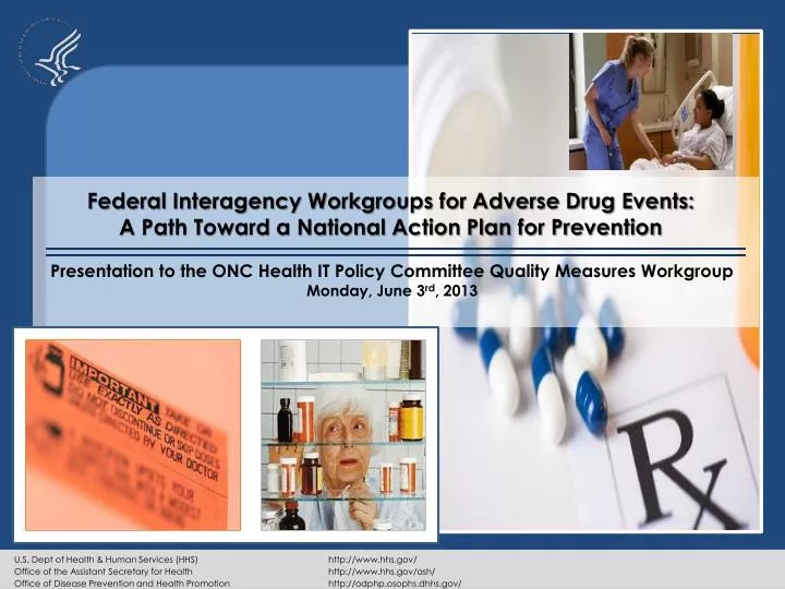 federal interagency workgroups for adverse drug events