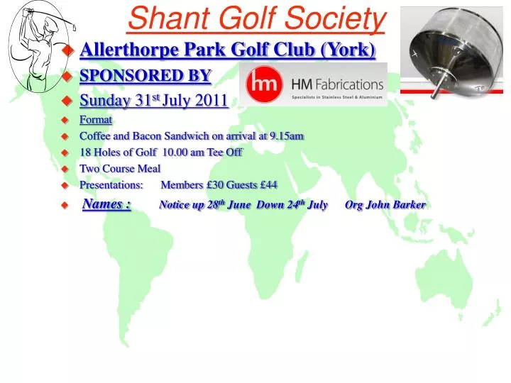 shant golf society