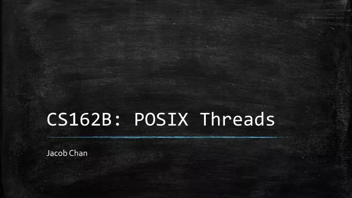 cs162b posix threads