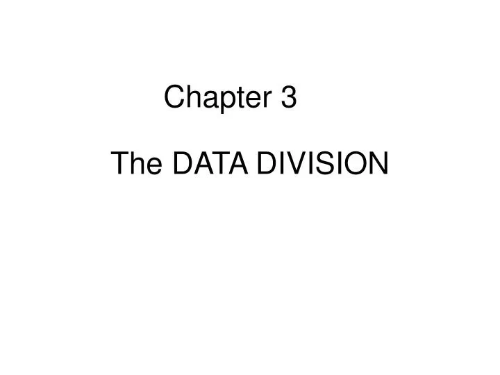 the data division