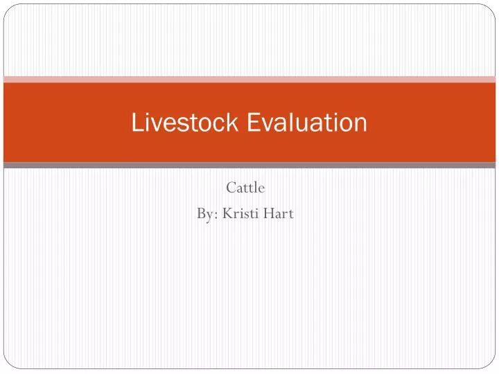 livestock evaluation