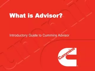 What is Advisor?