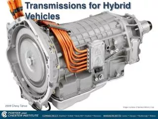 Transmissions for Hybrid Vehicles