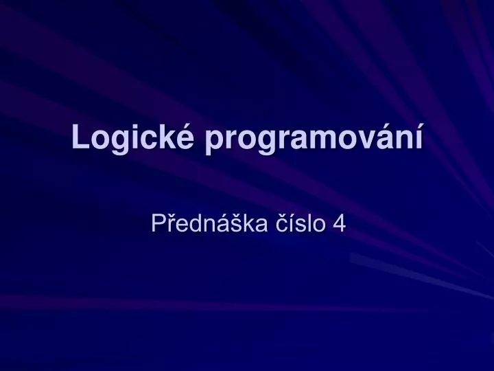 logick programov n