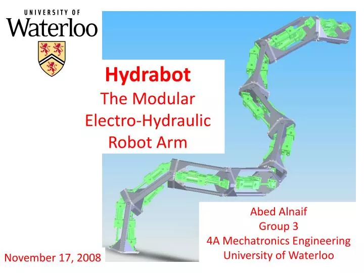 hydrabot the modular electro hydraulic robot arm