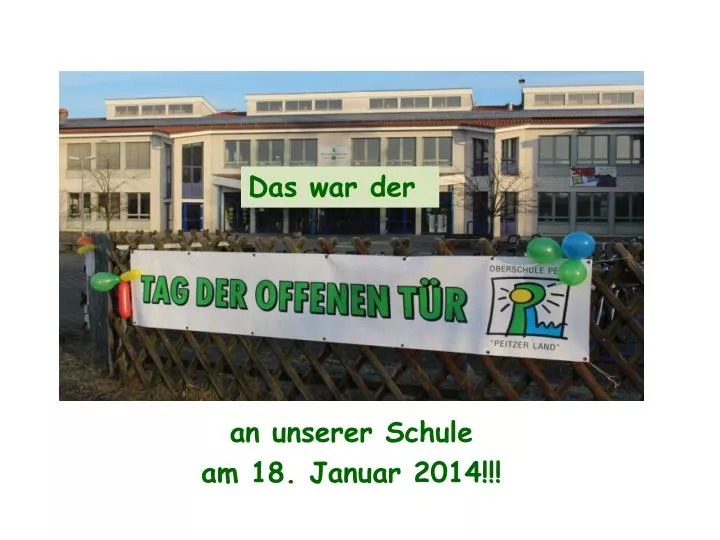 a n unserer schule a m 18 januar 2014