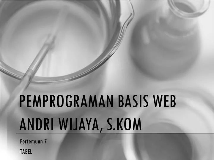 pemprograman basis web andri wijaya s kom