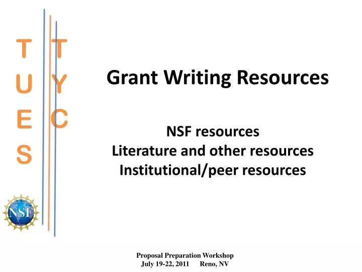 nsf resources literature and other resources institutional peer resources