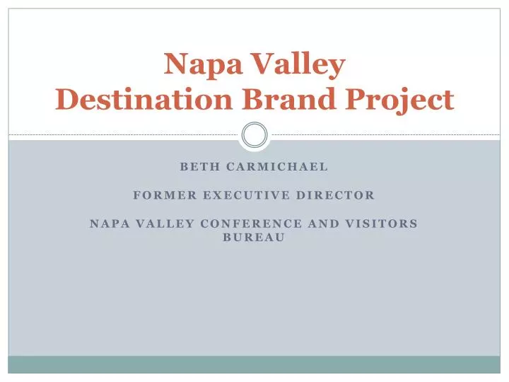 napa valley destination brand project