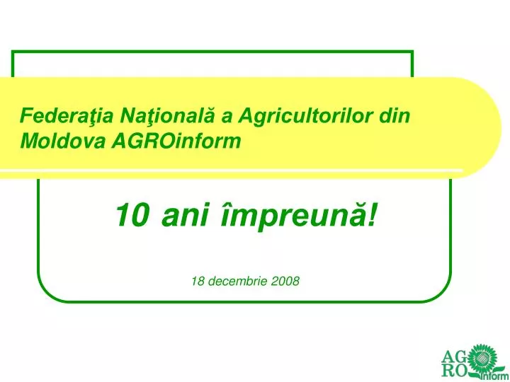 federa ia na ional a agricultorilor din moldova agroinform