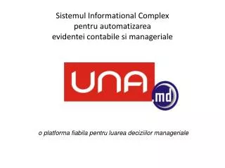 sistemul informational complex pentru automatizarea evidentei contabile si manageriale