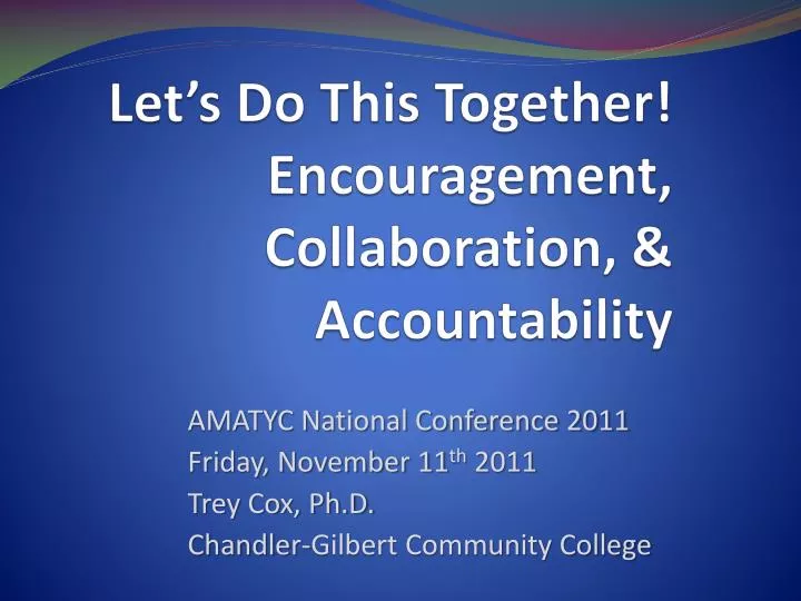 let s do this together encouragement collaboration accountability