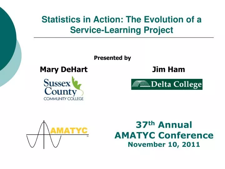 statistics in action the evolution of a service learning project