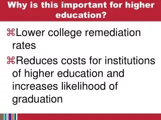 Why is this important for higher education?